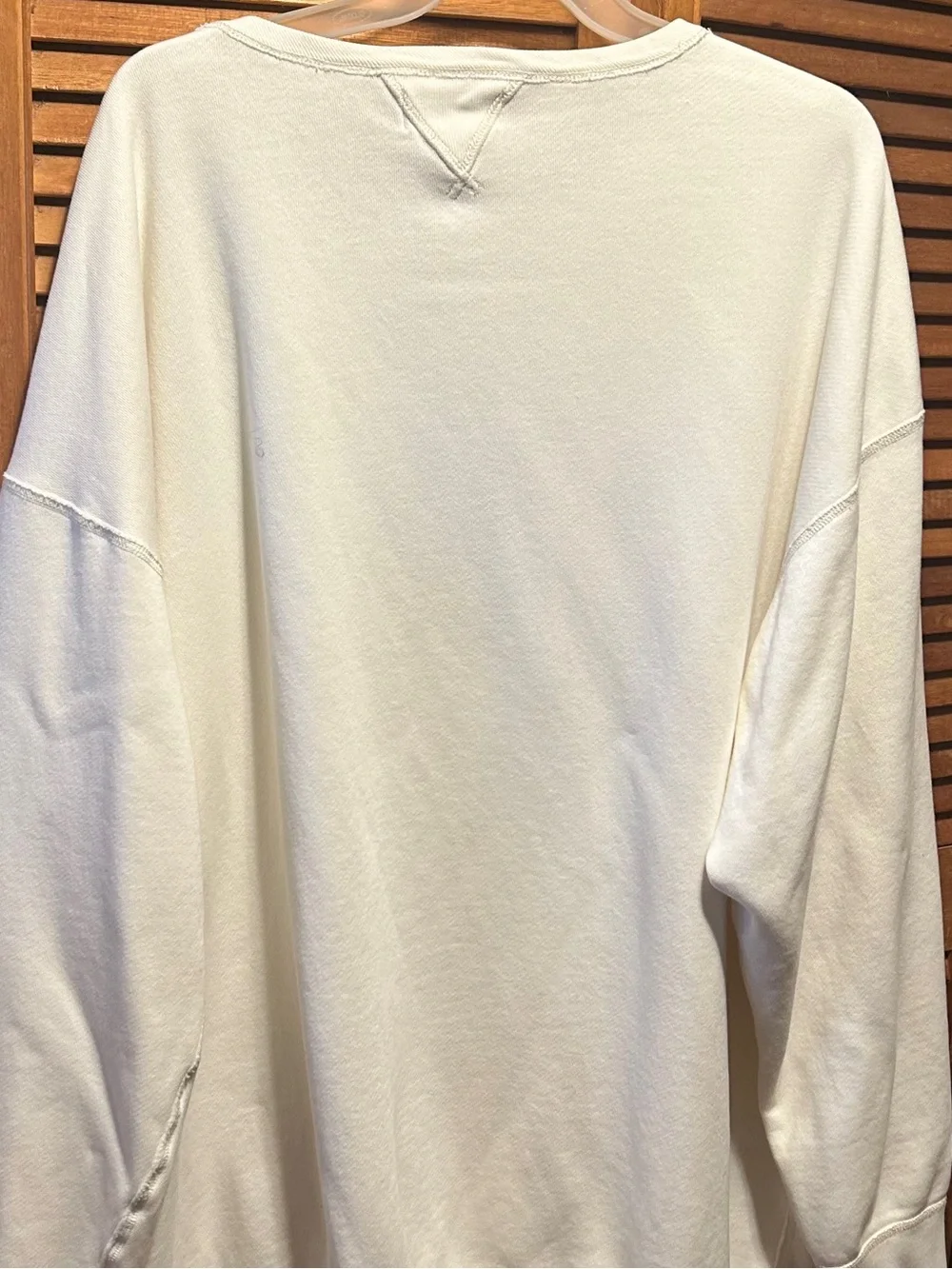 Polo Ralph Lauren Cream Crewneck Sweatshirt with Faded Anchor Graphic